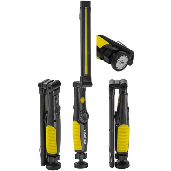 torcia led girevole a batteria ricaricabile maurer