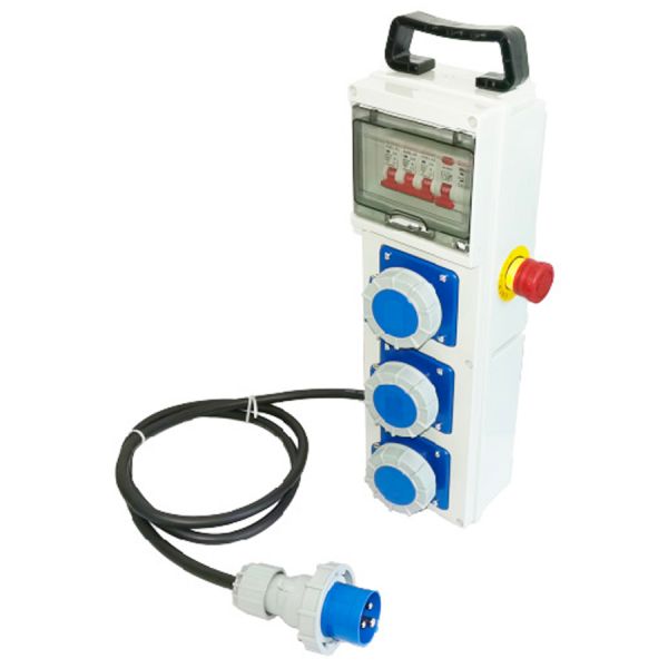 quadro asc cantiere 3 prese + pulsante emergenza maurer plus