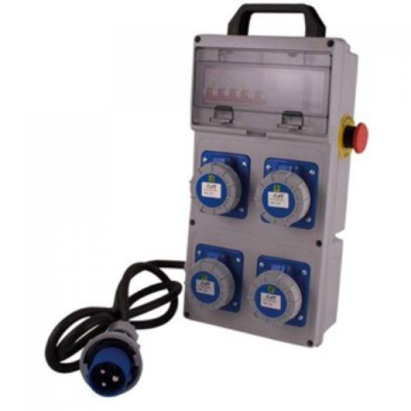 quadro asc cantiere 4 prese + pulsante emergenza maurer plus