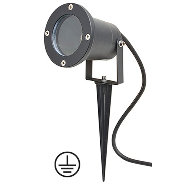 faretto da giardino con picchetto nero papillon