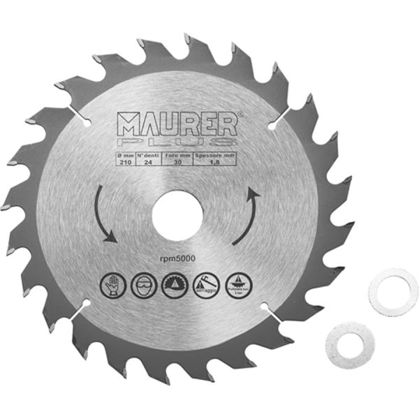 lama al carburo di tungsteno 210mm 24z maurer plus
