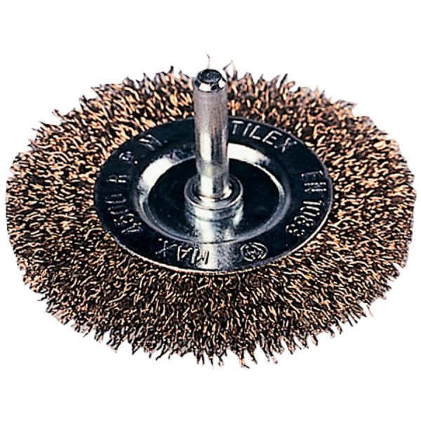 spazzola a disco con gambo fili acciaio maurer