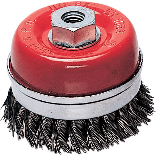 spazzola a tazza per smerigliatrice fili ritorti maurer