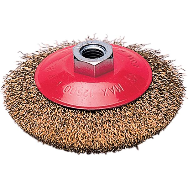 spazzola conica per smerigliatrice fili ondulati maurer