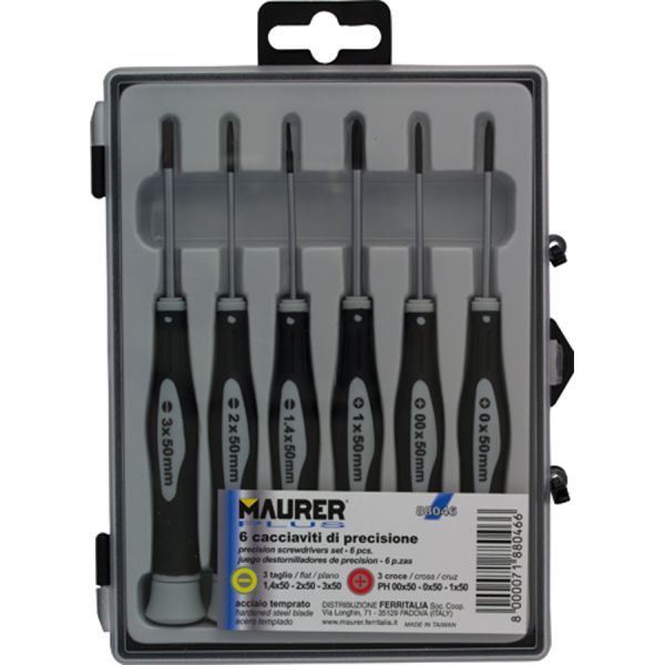 cacciaviti di precisione serie 6 pz maurer plus
