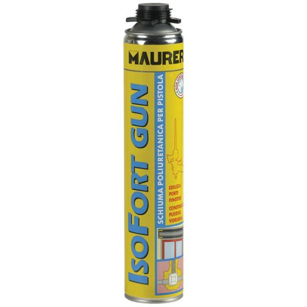 SCHIUMA POLIURETANICA X PISTOLA ISOFORT GUN MAURER PLUS 750ML.