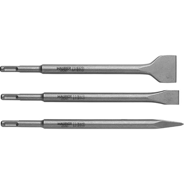 scalpelli attacco sds plus in serie 3 pz. maurer plus