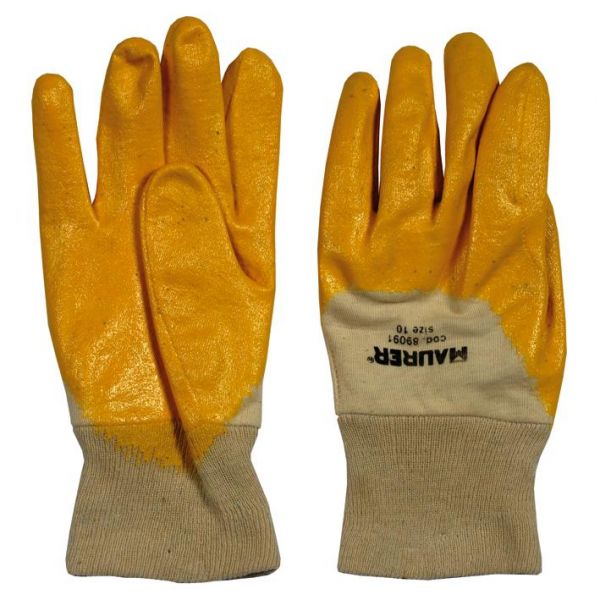 Guanti Lavoro Nitrile Giallo Leggeri Maurer Tg10 - Cf. Su Cavaliere