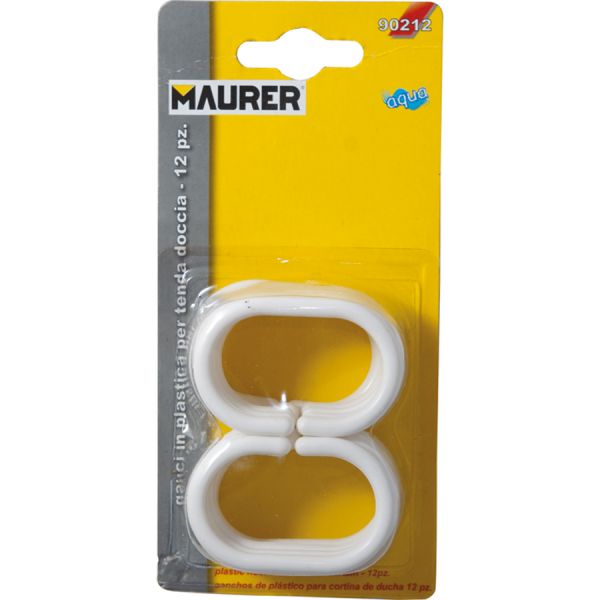 anelli per tende doccia in pvc maurer