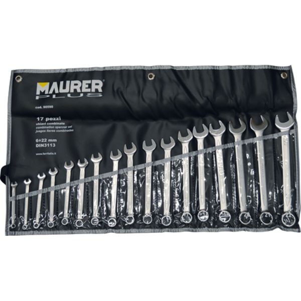 chiavi combinate in fodero 17 pz. maurer plus