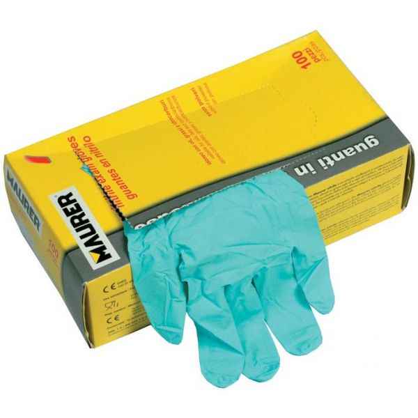 Guanti Monouso Nitrile Blu Maurer Tg M (cf 100pz) - Cf. In Scatola