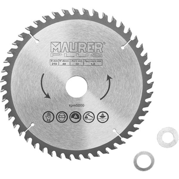 lama al carburo di tungsteno 210mm 48z maurer plus