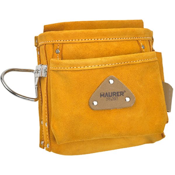 borsa per carpentiere in crosta 4 tasche maurer plus