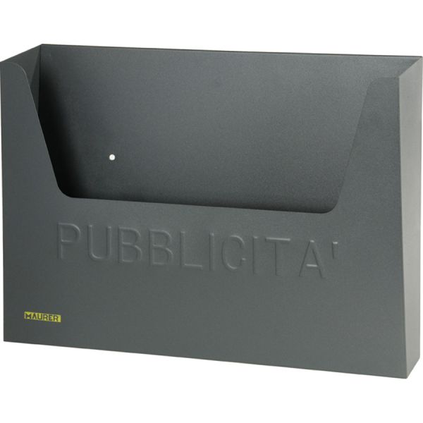 CASSETTA PUBBLICITA MAURER ANTRACITE 34X8X26H CM