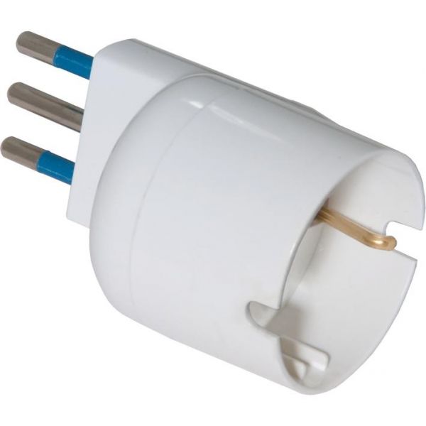 adattatore semplice salvaspazio 10a presa schuko maurer