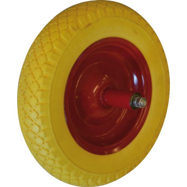 Ruota Piena Gialla X Carriola Maurer �350mm - Interasse 150mm