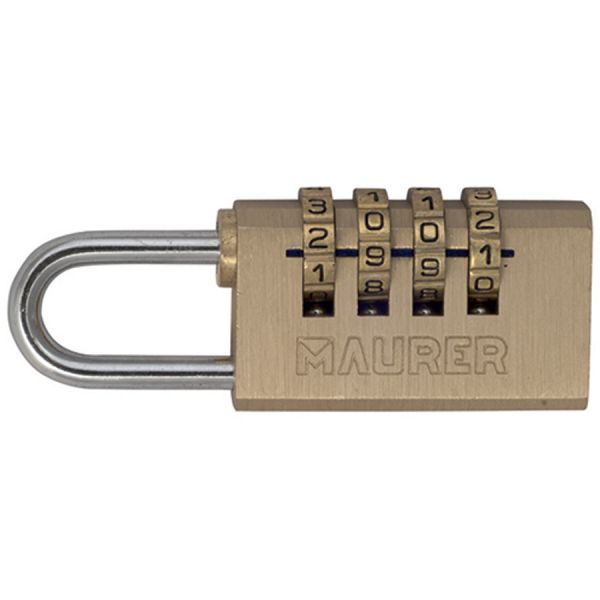 lucchetto a combinazione in ottone maurer