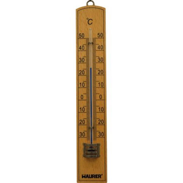 Termometro Da Parete In Legno Frassino Maurer 180x30mm - Cf. In Blister