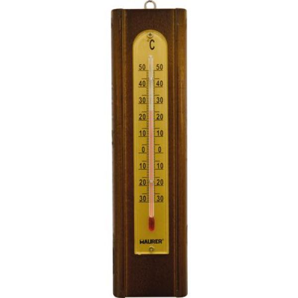 Termometro Da Parete In Legno Noce Maurer 200x54mm - Cf. In Blister