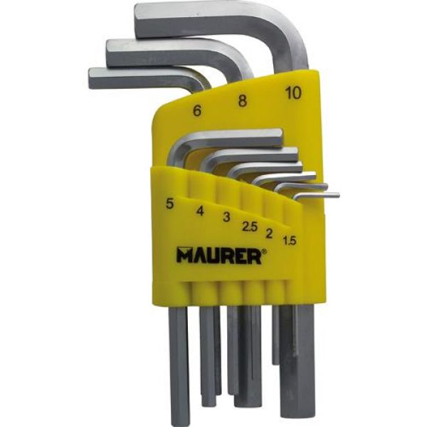 CHIAVI ESAGON.MASCHIO IN SERIE MAURER  9PZ - CF. BLISTER