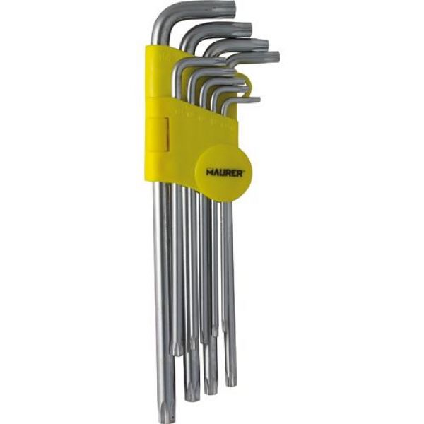 chiavi maschio torx lunghe in serie 9 pz. maurer