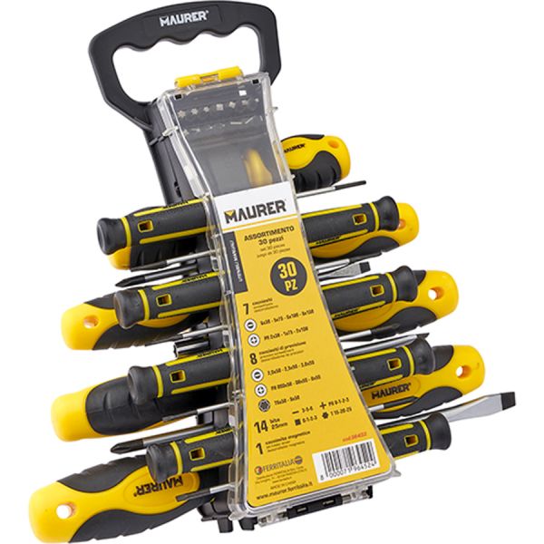 cacciaviti e bits in serie 30 pz. maurer