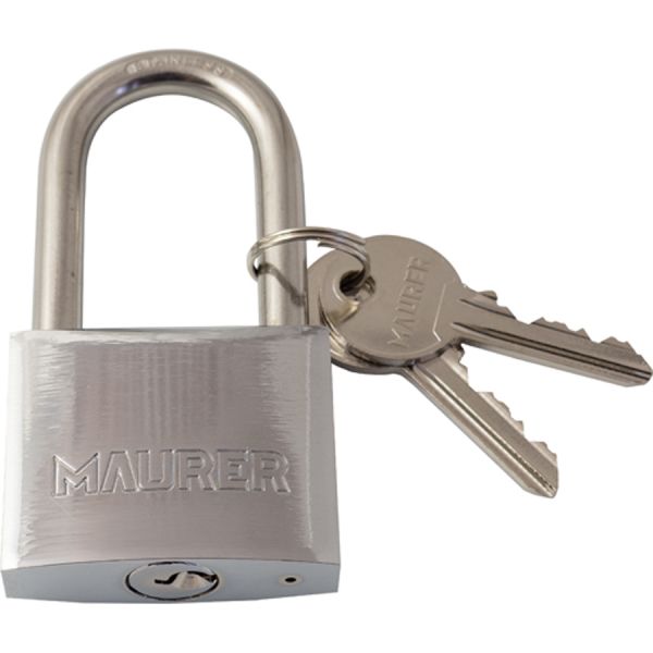 lucchetto ad arco lungo in acciaio inox maurer