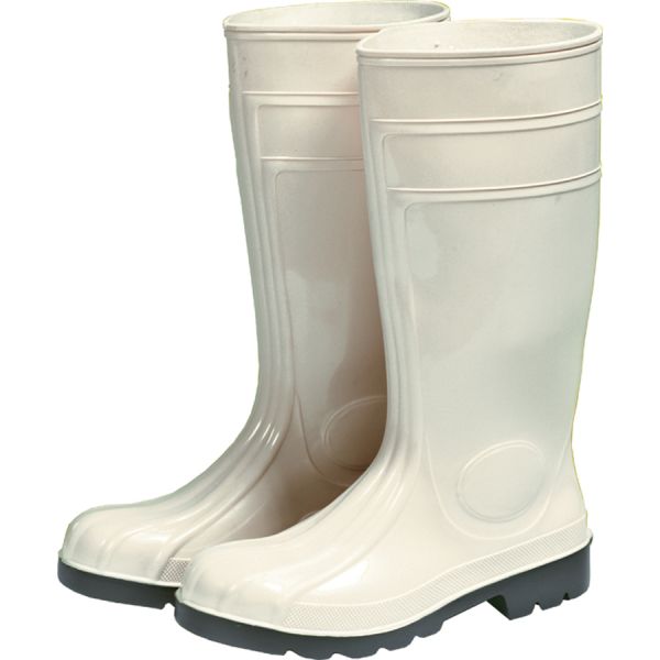 stivali di sicurezza in pvc bianco a ginocchio