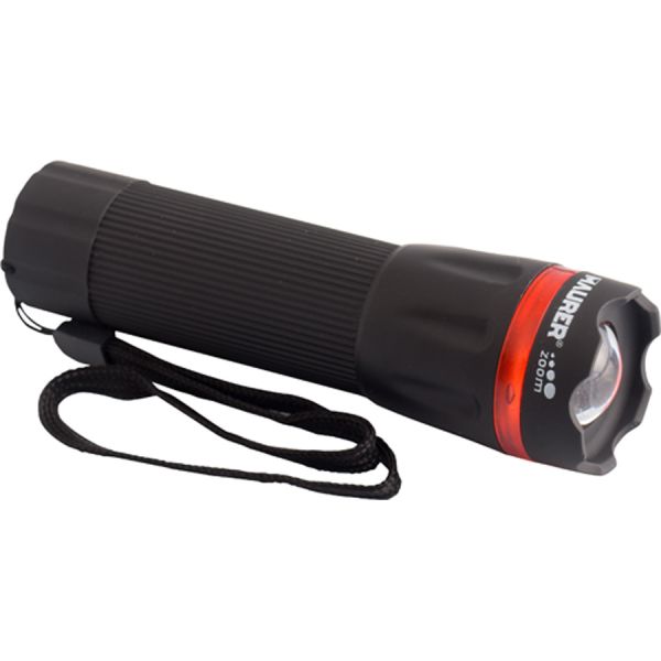 torcia led a batteria in abs con zoom maurer