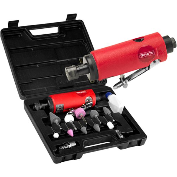 smerigliatrice pneumatica diritta in kit 15 pz. yamato