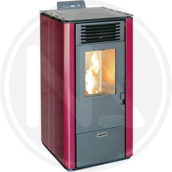 STUFA PELLET 8,87KW MAURER MODELLO 10B BORDEAUX