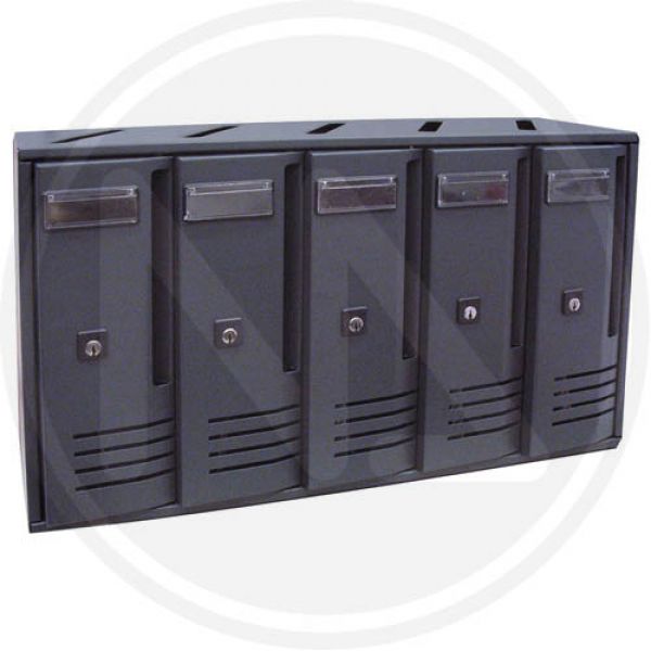 CASSETTA POSTALE ALUBOX CUBO 4 ELEMENTI NERO