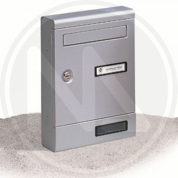 cassetta postale alluminio silver per interno