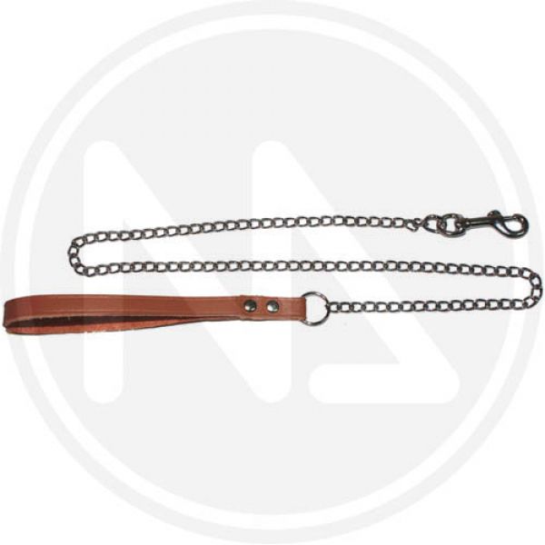guinzaglio per cane in cuoio con catena