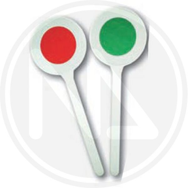 paletta in pvc per segnalazione rosso/verde