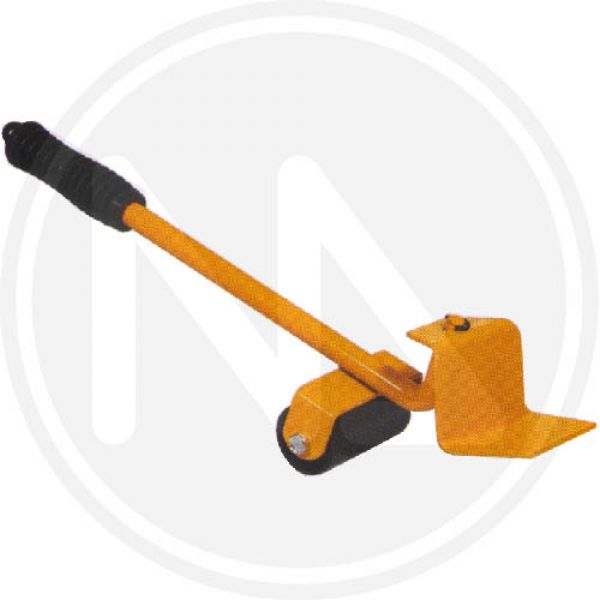 sollevatore in acciaio con manopola e 4 ruote