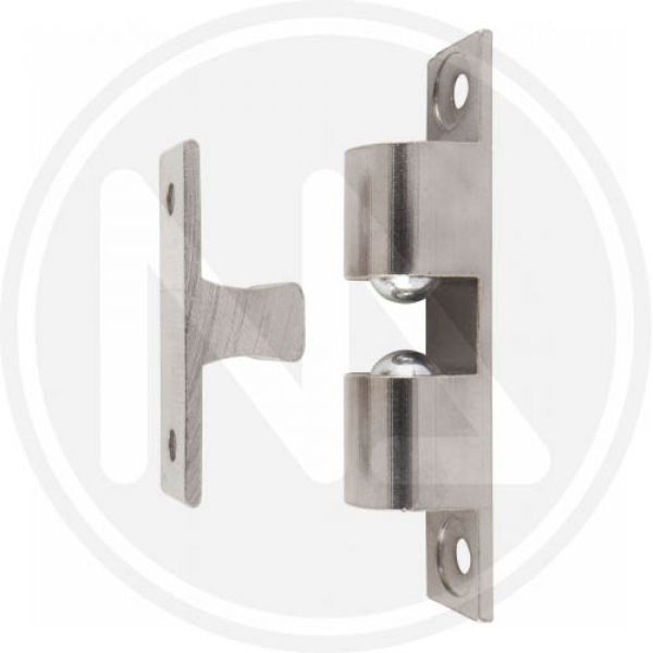 cricchetto a due sfere in ottone nichelato