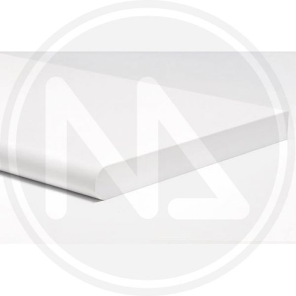 mensola melaminico stondato bianco 25 mm.