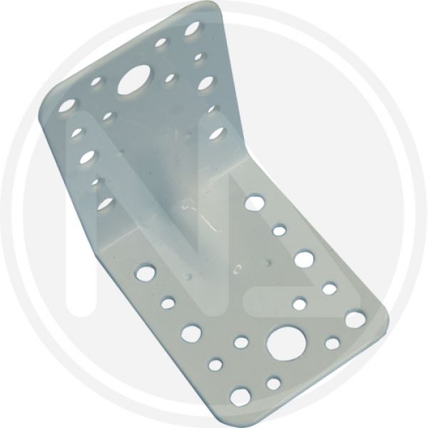 piastra per travi piegata in acciaio bianco 792-b l 65