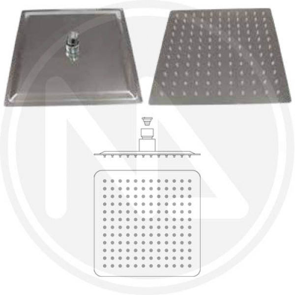 doccetta con giunto orientabile quadra in acciaio inox