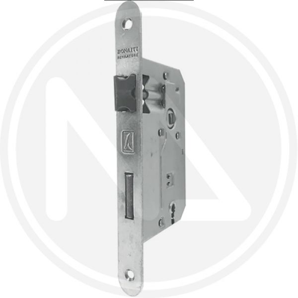 serratura patent da infilare bordo tondo cromo opaco bonaiti