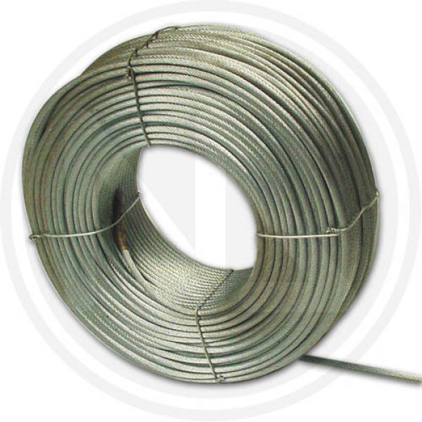 fune in acciaio zincato antigirevole 100 mt.