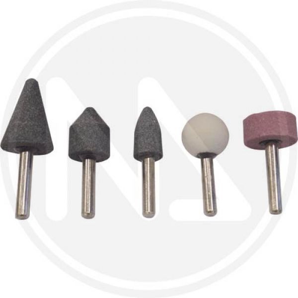 mole abrasive con gambo assortite in serie 5 pz. maurer
