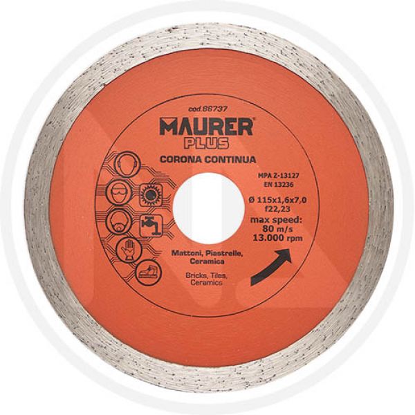 disco diamantato corona continua (ex 86737) maurer plus