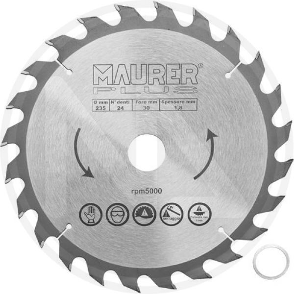 lama al carburo di tungsteno 235mm 24z maurer plus