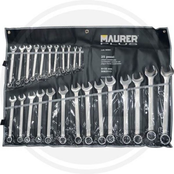 chiavi combinate in fodero 25 pz. maurer plus