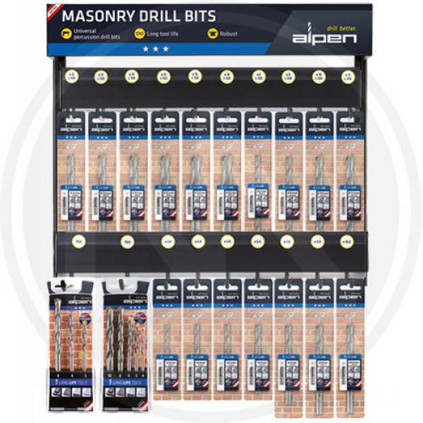 punte in espositore per muro 