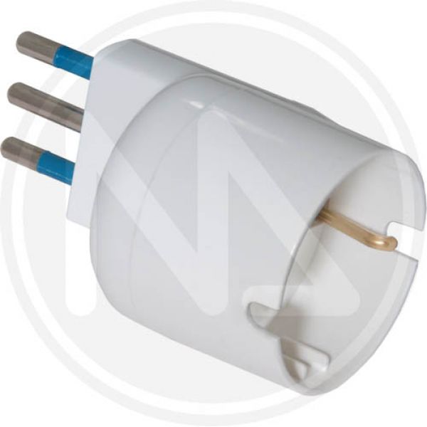 Adattatore semplice salvaspazio 10a presa schuko maurer