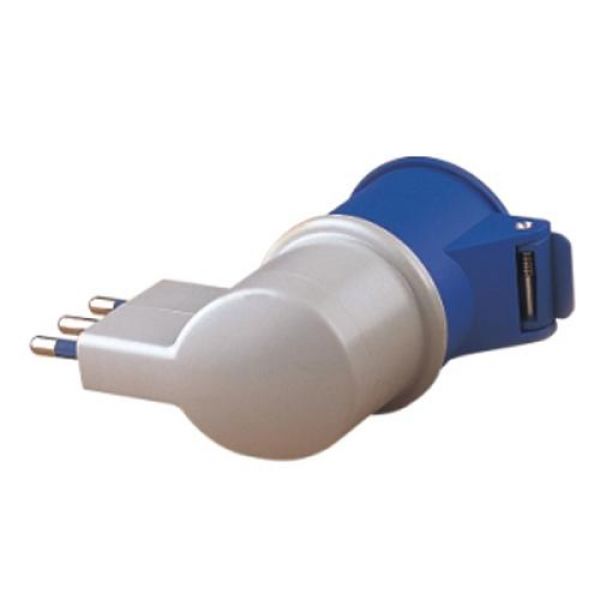 ADATTATORE INDUSTRIALE SPINA 90° 2p+t ip20 BLU maurer PLUS
