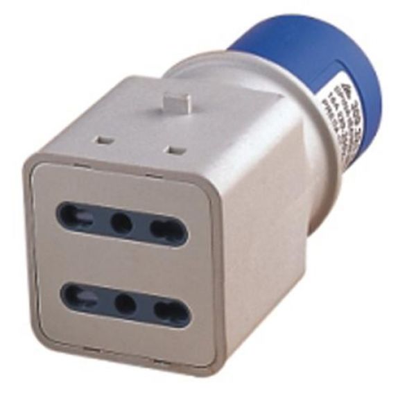 ADATTATORE INDUSTR. MAURER PLUS 220V SPINA CEE+2PRESE BIPASSO